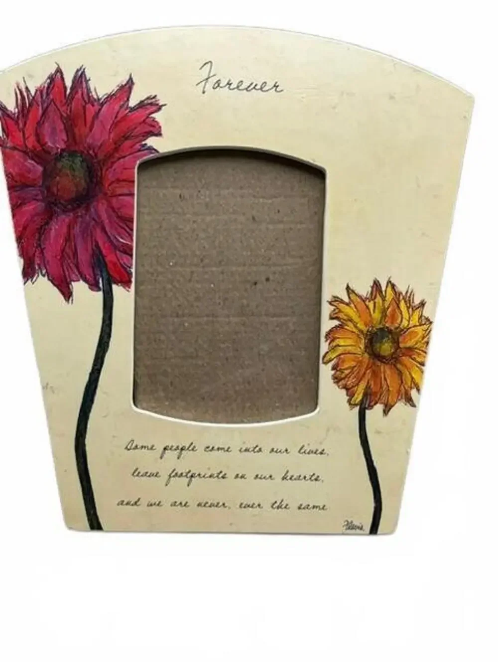 Vintage Flavia Weedn Picture Frame 1990s Inspirational Flower Quote 4x6